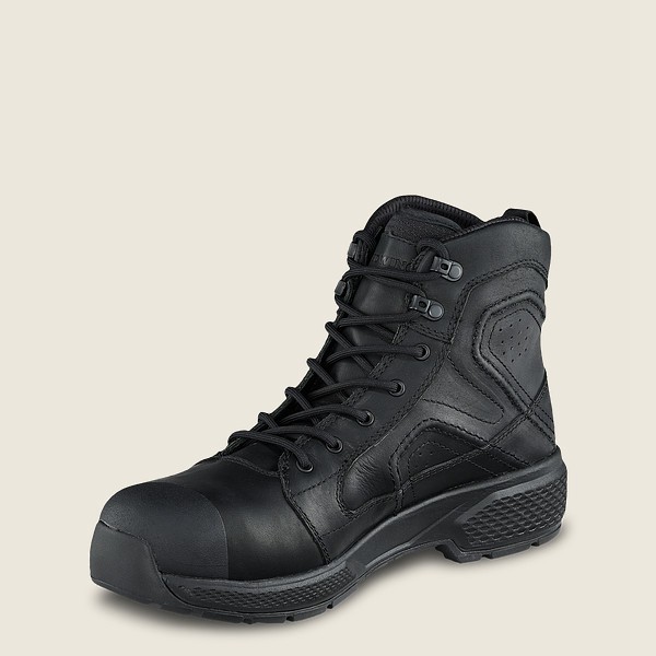 Red Wing Mens Exos Lite - 6-inch Waterproof Toe - Safety Boots Black - 6851YUFIG